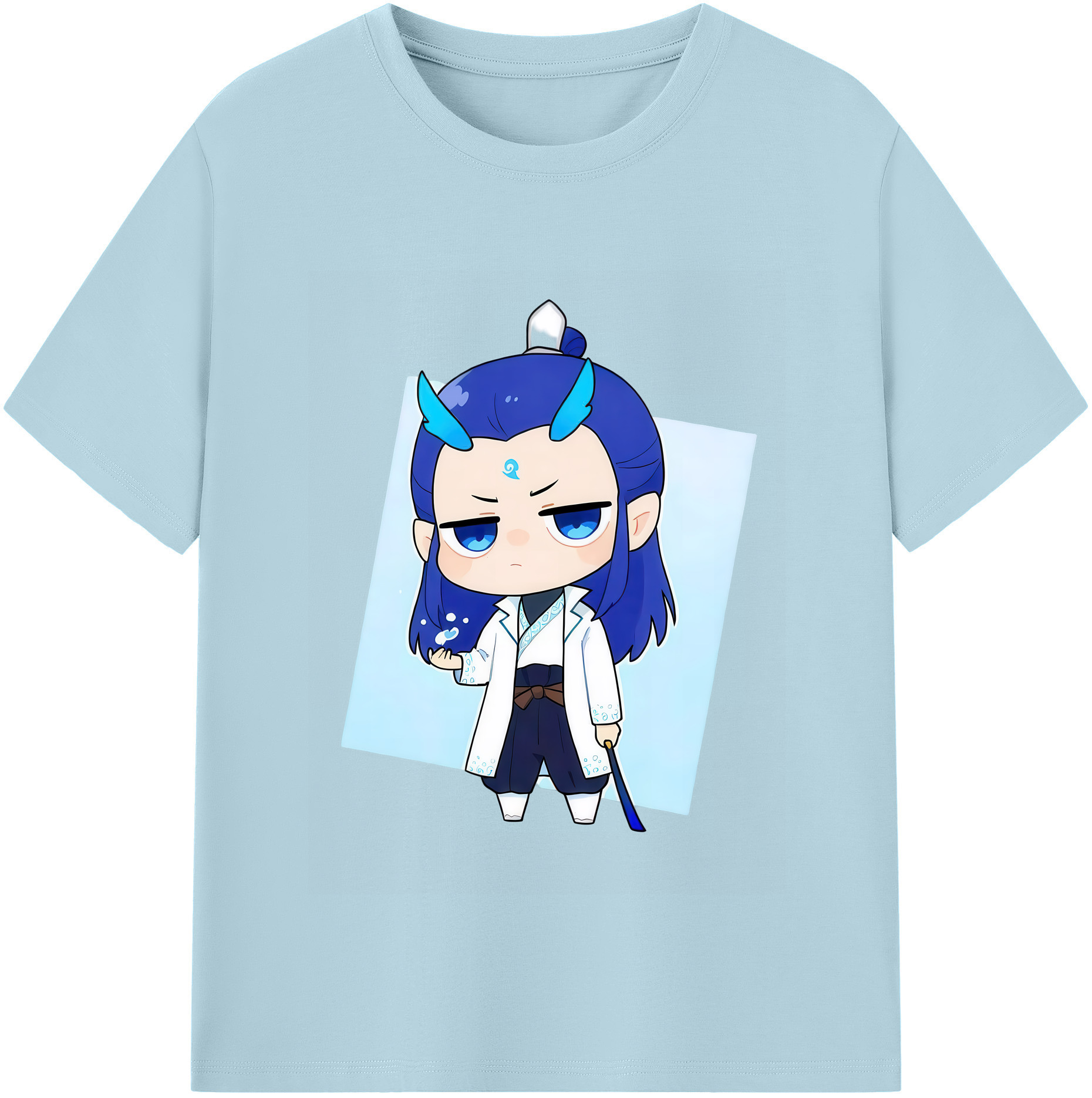 （画像用） Ne Zha 2 ナタ 魔童の大暴れ 綿100％半袖Tシャツ（フロントプリント）